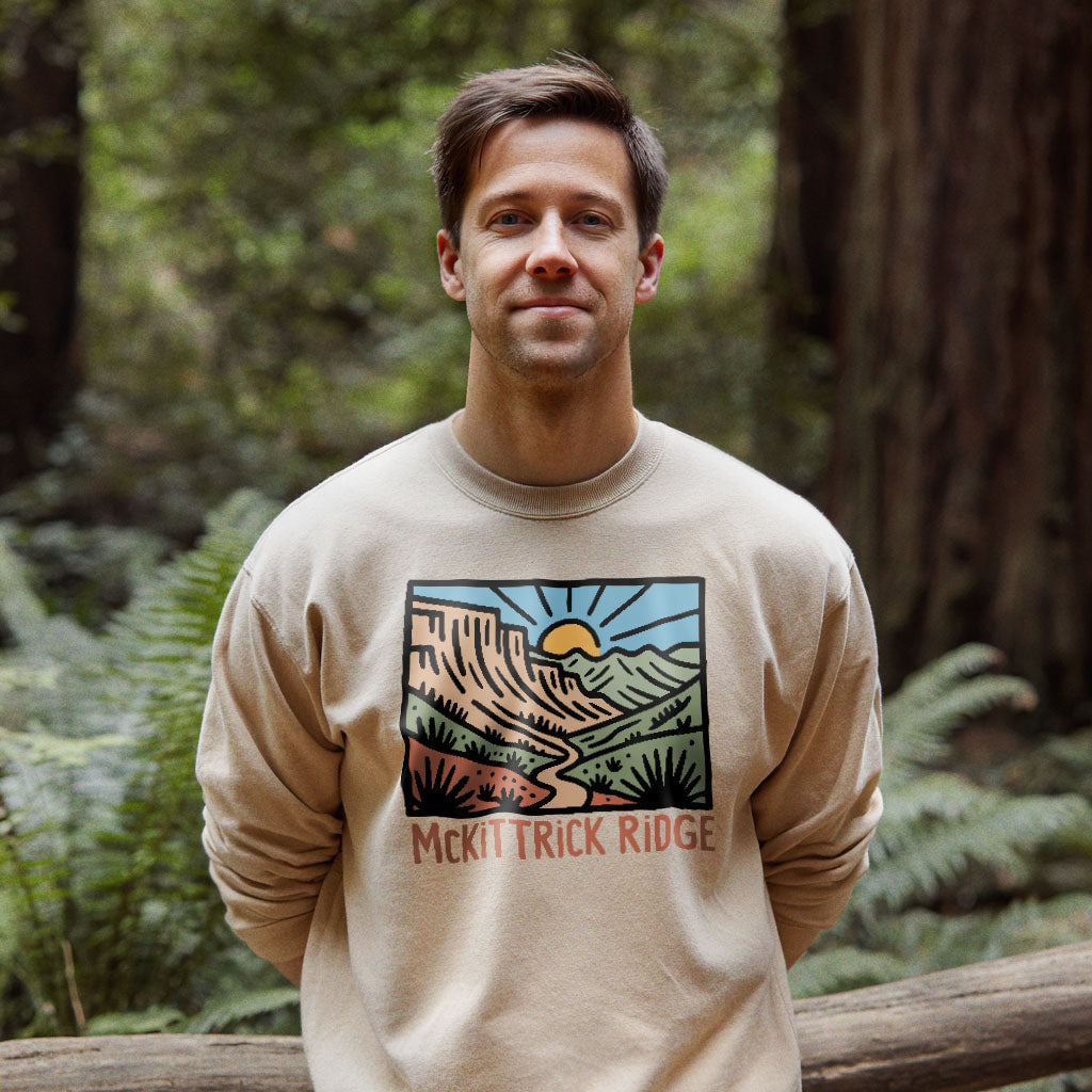 McKittrick Ridge Crewneck Sweatshirt Adventure and Outdoors Themed Sweatshirt