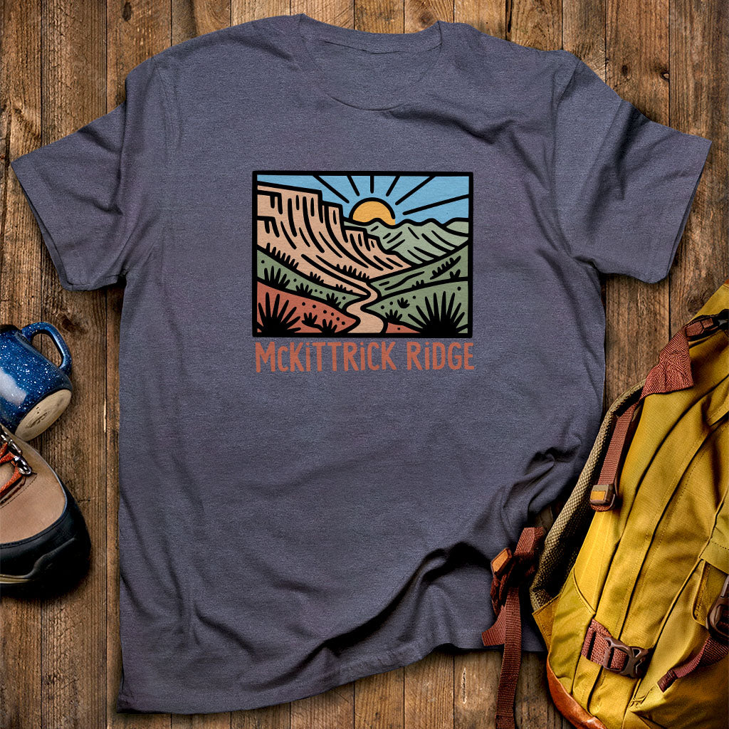 McKittrick Ridge T-Shirt Heather Navy Adventure and Outdoors Themed T-Shirt