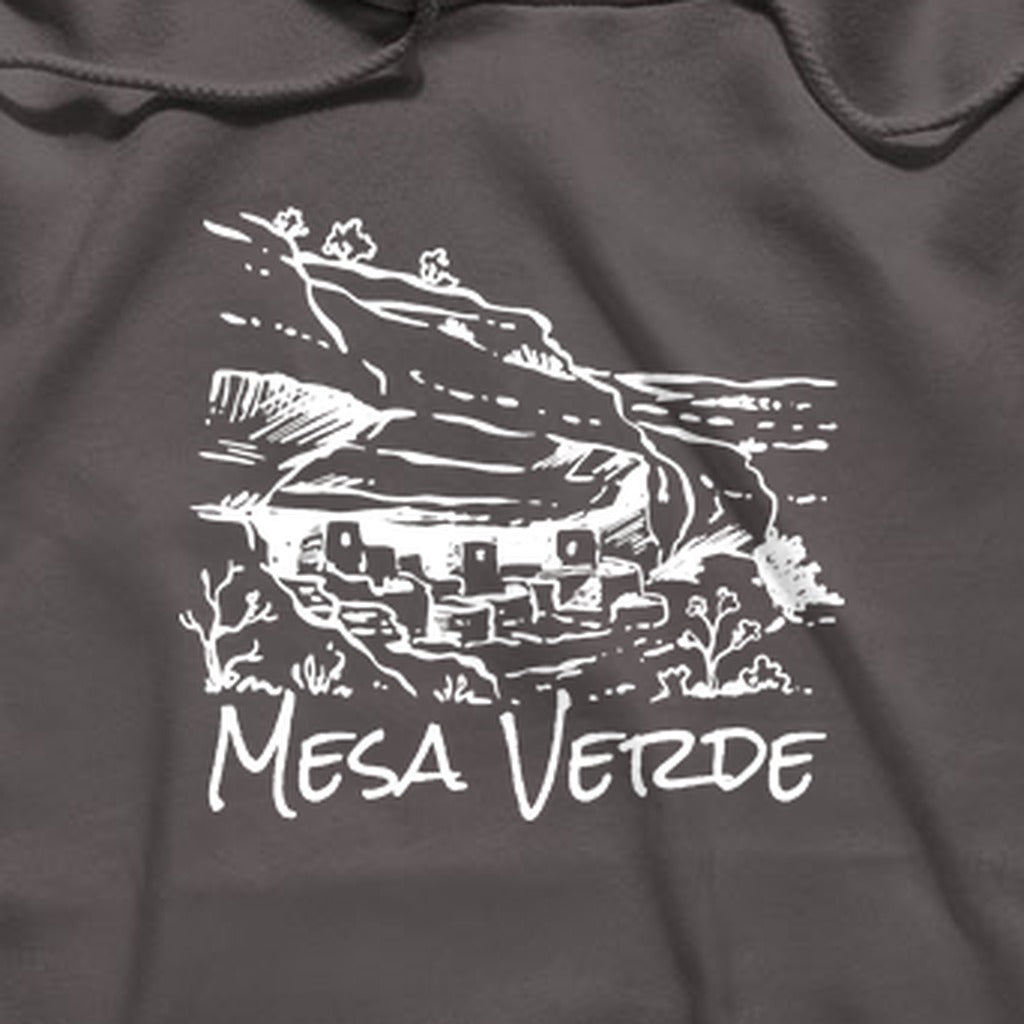 Mesa Verde National Park Line Drawing Hoodie