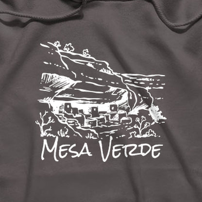 Mesa Verde National Park Line Drawing Hoodie