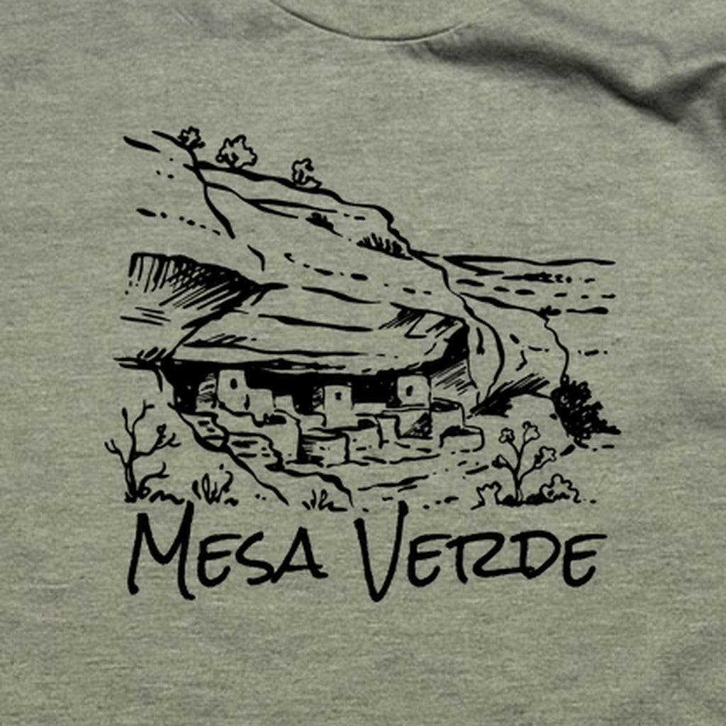 Mesa Verde National Park Line Drawing T-Shirt