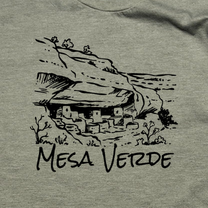 Mesa Verde National Park Line Drawing T-Shirt