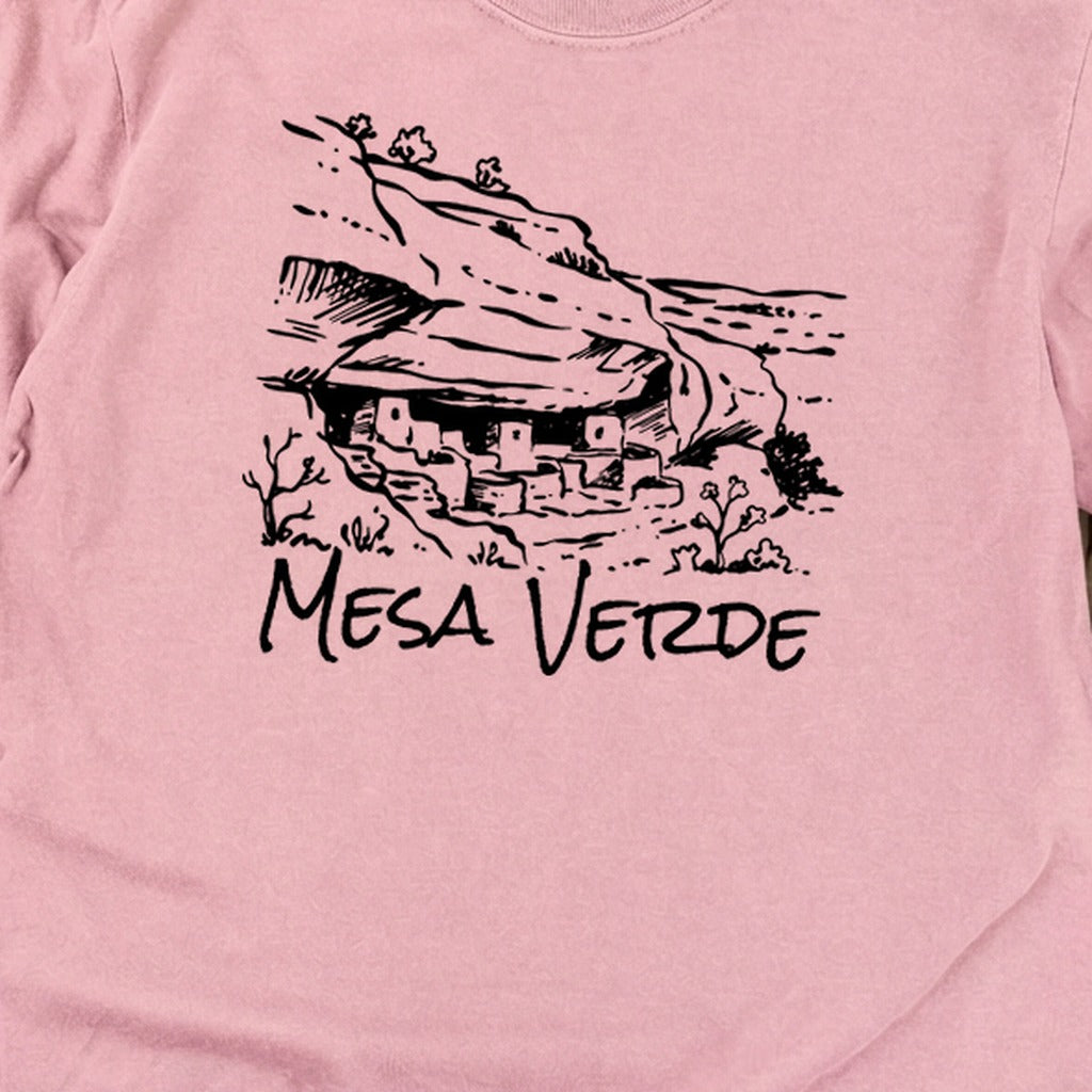 Mesa Verde National Park Line Drawing Premium Long Sleeve