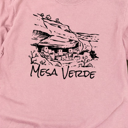 Mesa Verde National Park Line Drawing Premium Long Sleeve