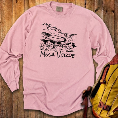 Mesa Verde National Park Line Drawing Premium Long Sleeve