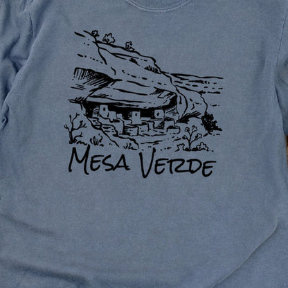 Mesa Verde National Park Line Drawing Premium Long Sleeve