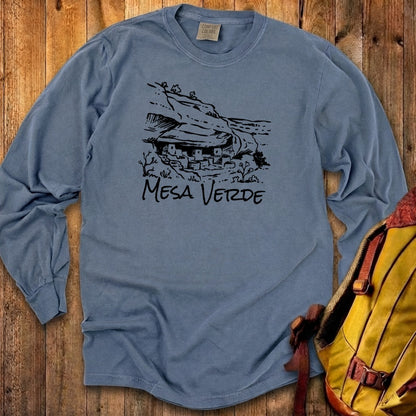Mesa Verde National Park Line Drawing Premium Long Sleeve