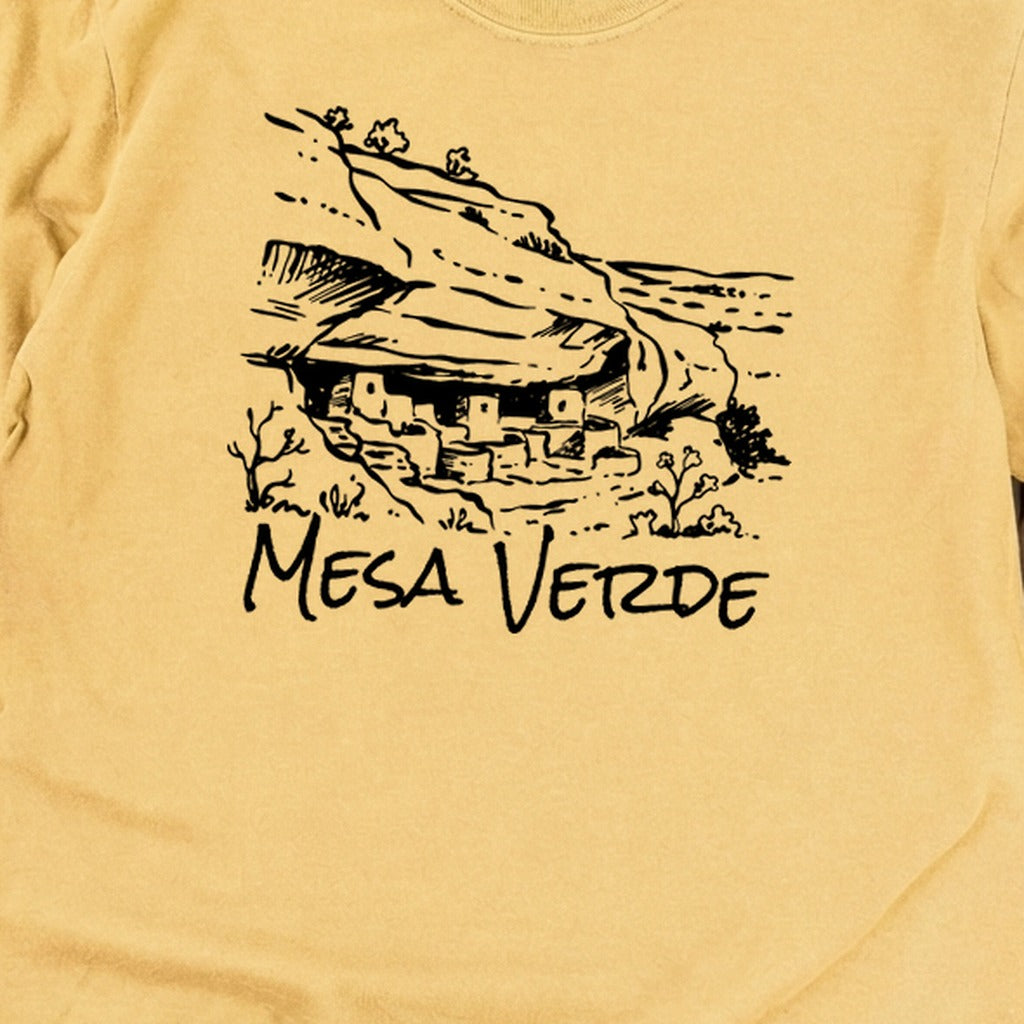 Mesa Verde National Park Line Drawing Premium Long Sleeve