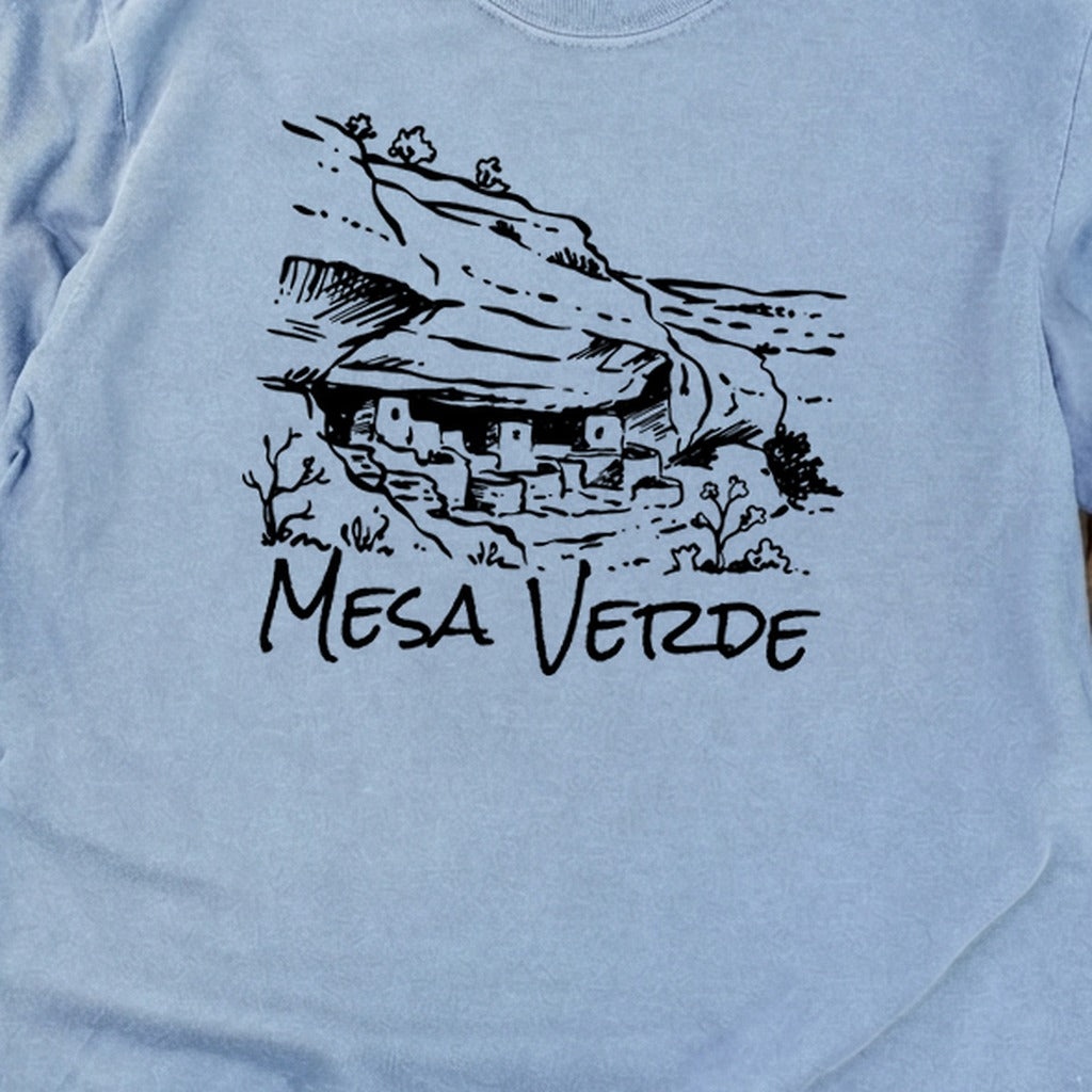 Mesa Verde National Park Line Drawing Premium Long Sleeve