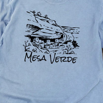 Mesa Verde National Park Line Drawing Premium Long Sleeve