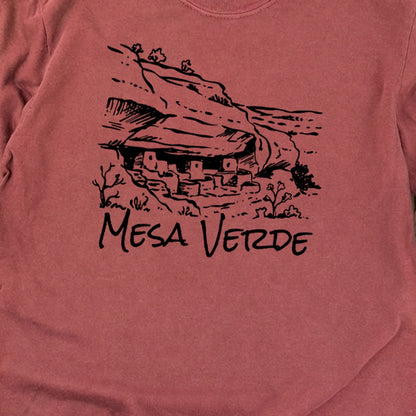 Mesa Verde National Park Line Drawing Premium Long Sleeve