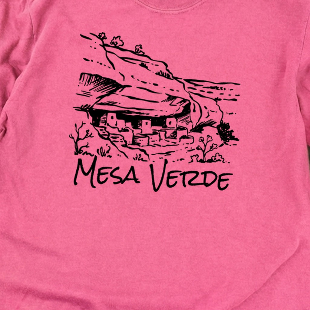 Mesa Verde National Park Line Drawing Premium Long Sleeve