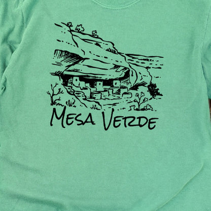 Mesa Verde National Park Line Drawing Premium Long Sleeve