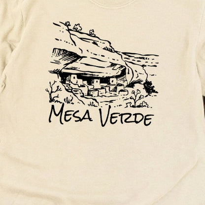 Mesa Verde National Park Line Drawing Premium Long Sleeve