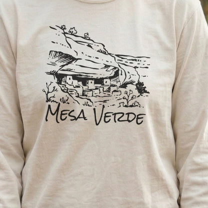 Mesa Verde National Park Line Drawing Premium Long Sleeve