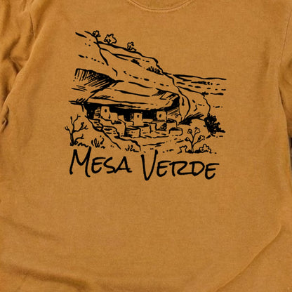 Mesa Verde National Park Line Drawing Premium Long Sleeve