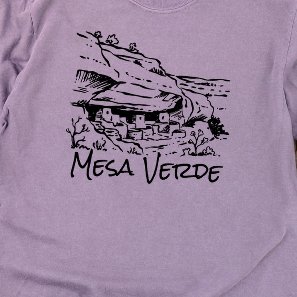 Mesa Verde National Park Line Drawing Premium Long Sleeve