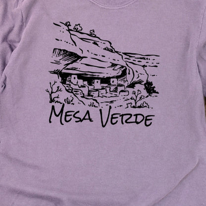 Mesa Verde National Park Line Drawing Premium Long Sleeve