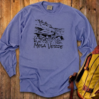 Mesa Verde National Park Line Drawing Premium Long Sleeve