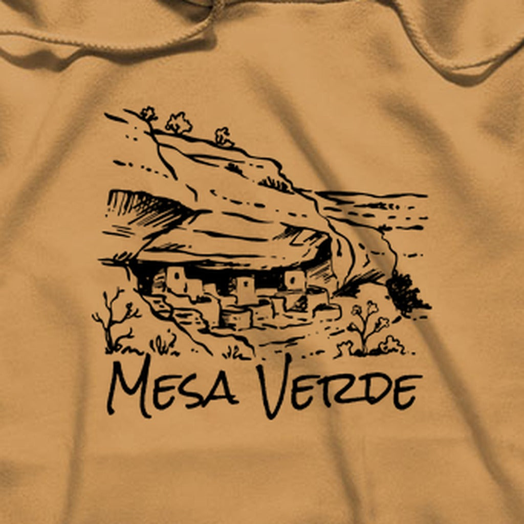 Mesa Verde National Park Line Drawing Hoodie