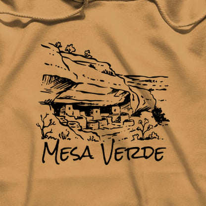 Mesa Verde National Park Line Drawing Hoodie