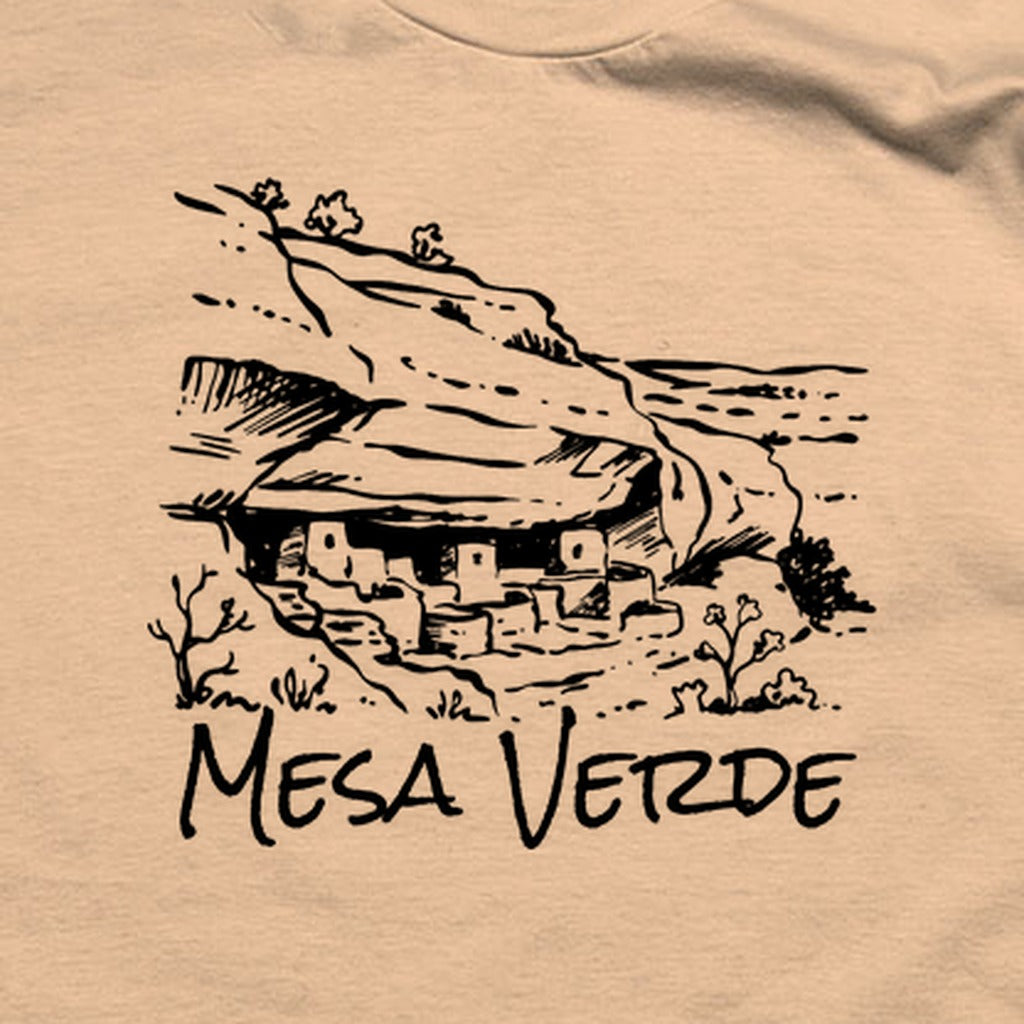 Mesa Verde National Park Line Drawing T-Shirt