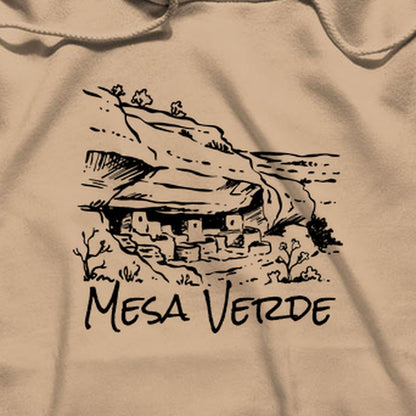 Mesa Verde National Park Line Drawing Hoodie