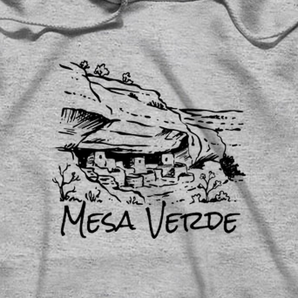 Mesa Verde National Park Line Drawing Hoodie