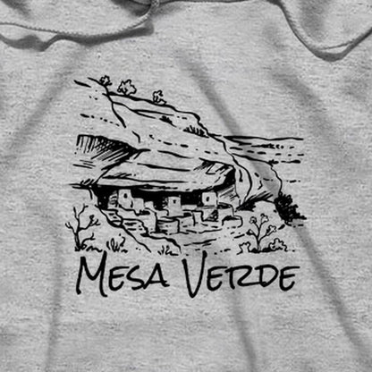 Mesa Verde National Park Line Drawing Hoodie