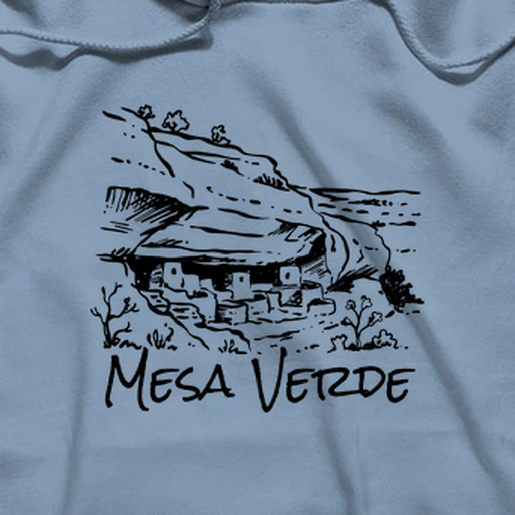 Mesa Verde National Park Line Drawing Hoodie