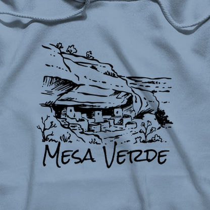 Mesa Verde National Park Line Drawing Hoodie