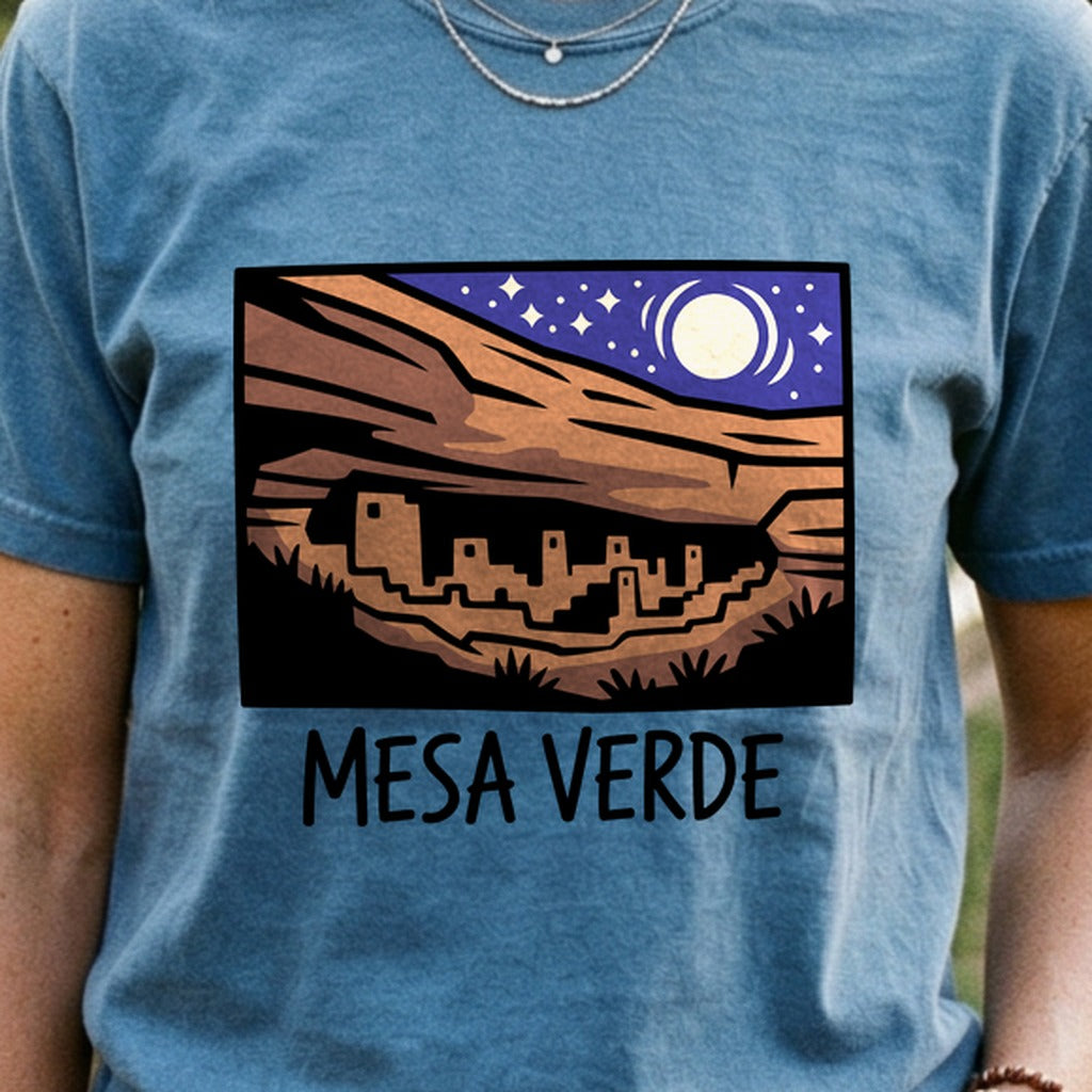 Mesa Verde at Night Cotton T-Shirt
