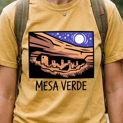 Mesa Verde at Night Cotton T-Shirt