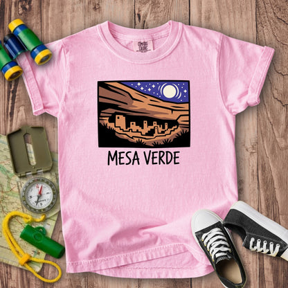 Mesa Verde at Night Kids Cotton T-Shirt