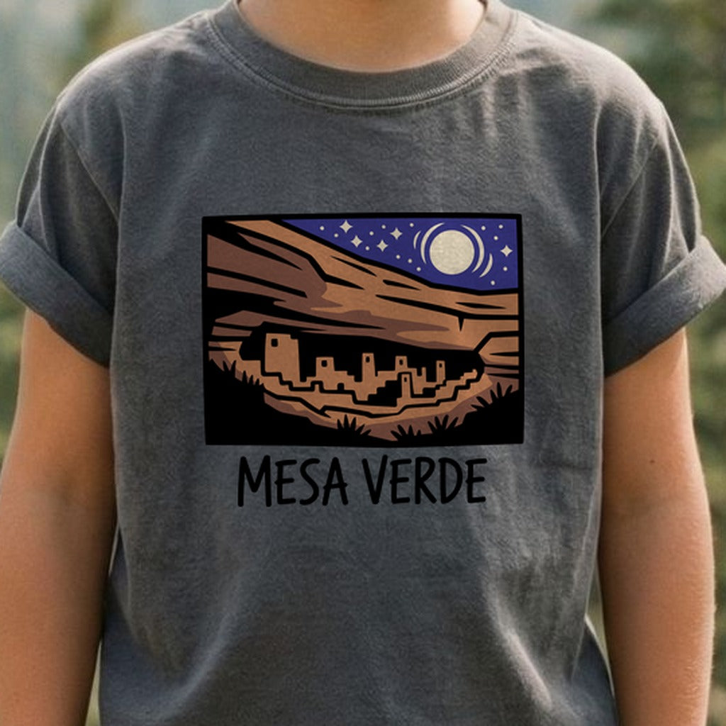 Mesa Verde at Night Kids Cotton T-Shirt