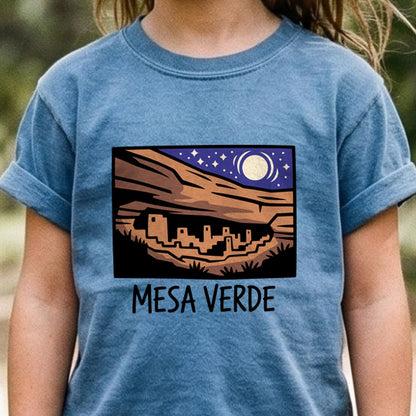 Mesa Verde at Night Kids Cotton T-Shirt