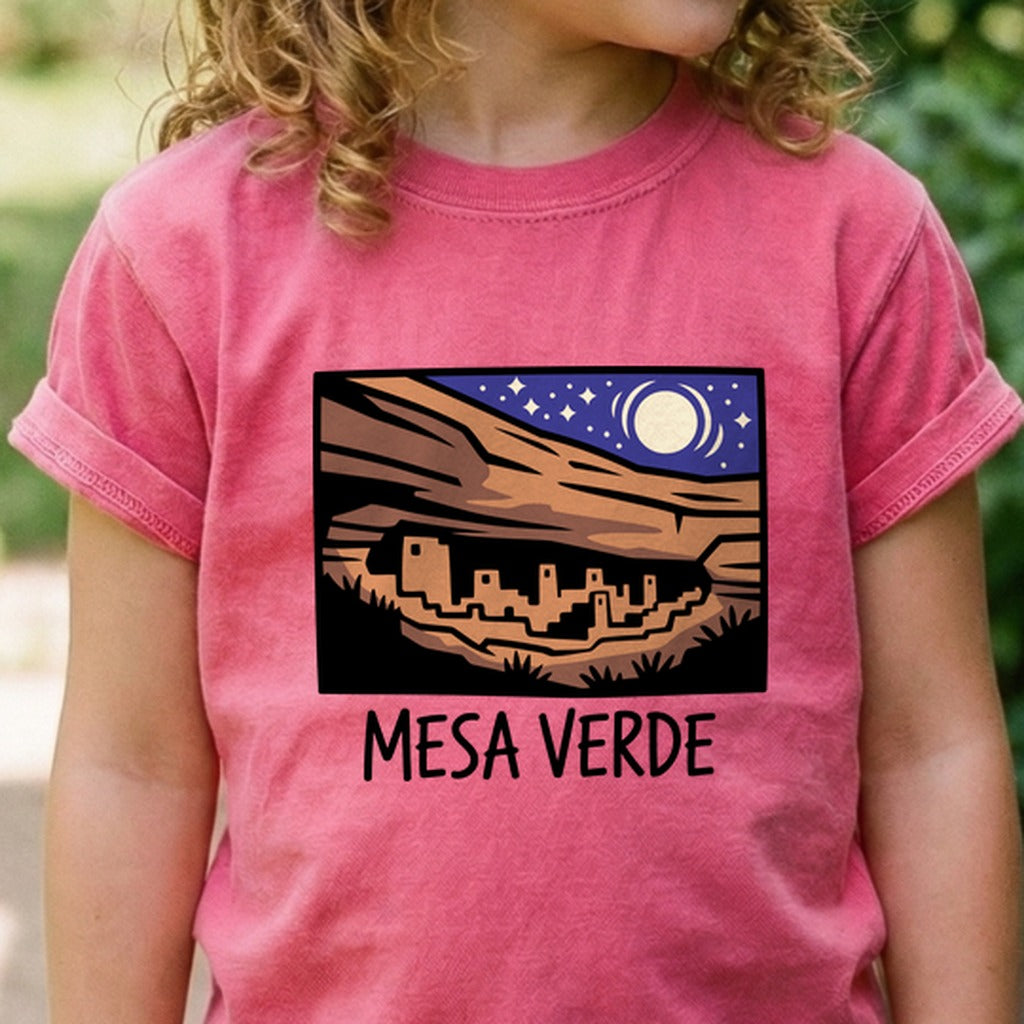 Mesa Verde at Night Kids Cotton T-Shirt