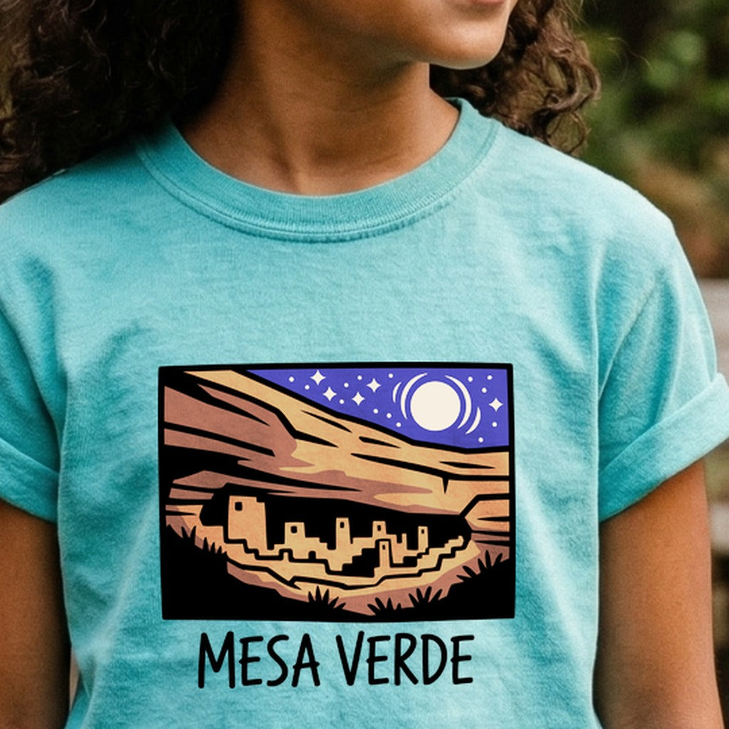 Mesa Verde at Night Kids Cotton T-Shirt