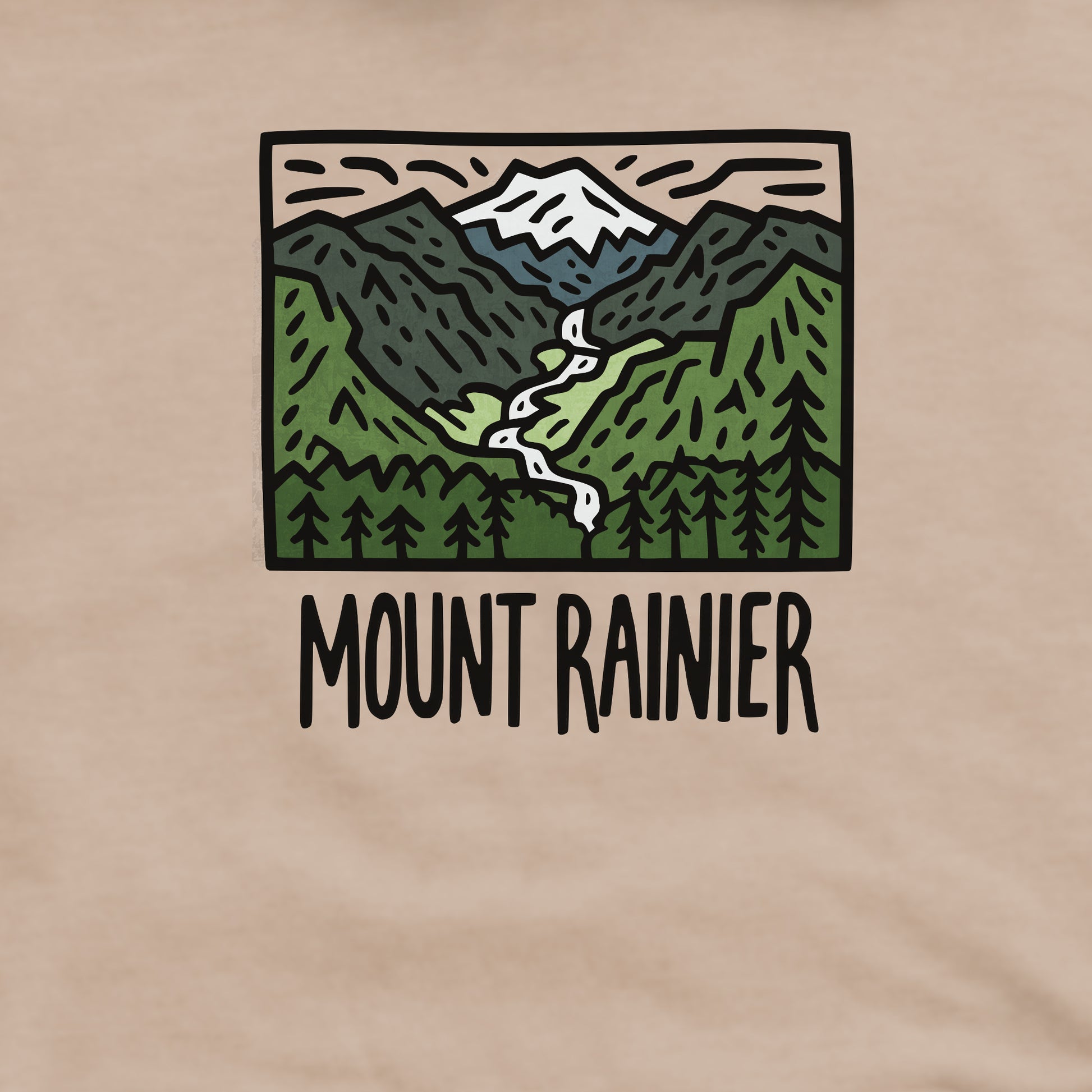Mount Rainier National Park Crewneck Sweatshirt Adventure and Outdoors Themed Sweatshirt