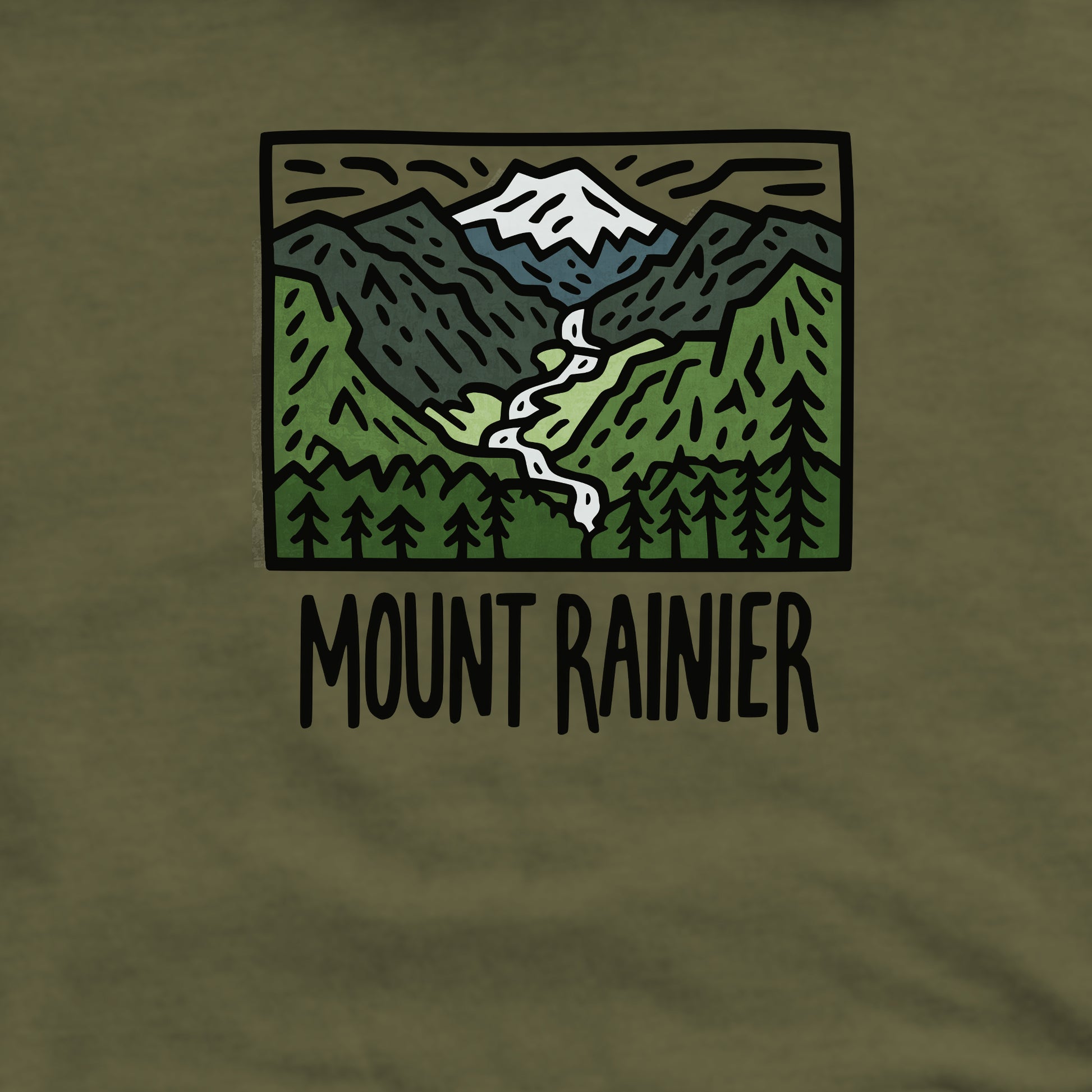 Mount Rainier National Park Crewneck Sweatshirt Adventure and Outdoors Themed Sweatshirt