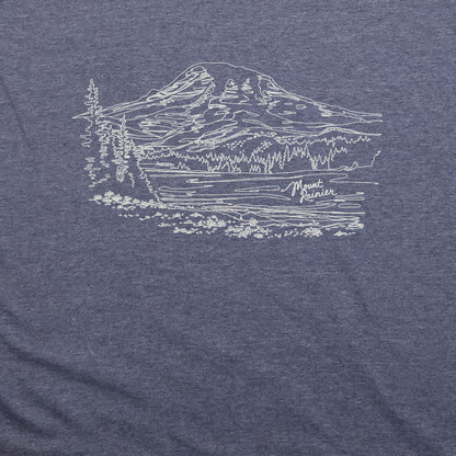 Mount Rainier Line Drawing T-Shirt