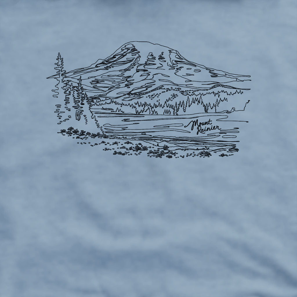 Mount Rainier Line Drawing Crewneck Sweatshirt
