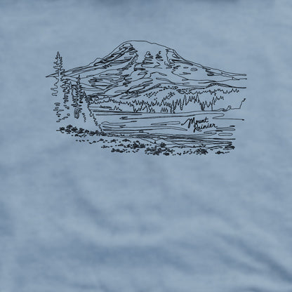 Mount Rainier Line Drawing Crewneck Sweatshirt