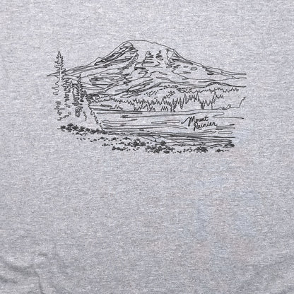 Mount Rainier Line Drawing T-Shirt