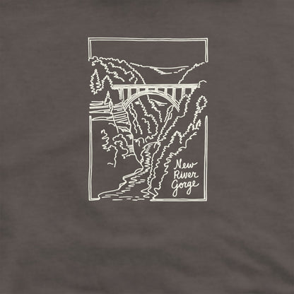 New River Gorge Line Drawing Crewneck Sweatshirt