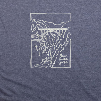 New River Gorge Line Drawing T-Shirt