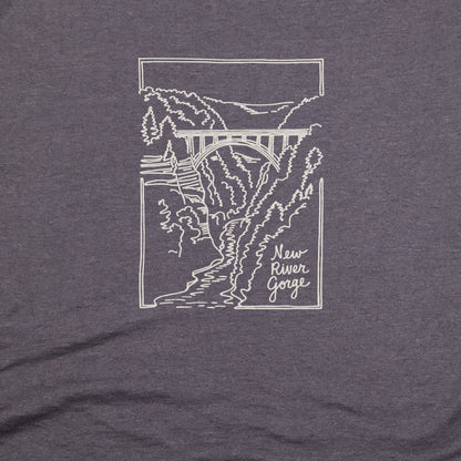 New River Gorge Line Drawing T-Shirt