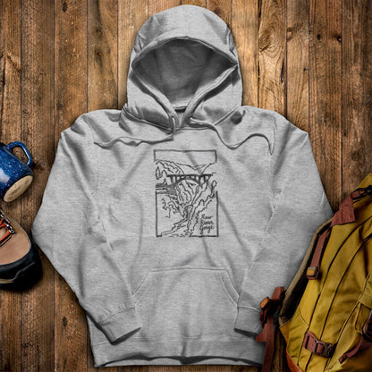 New River Gorge Line Drawing Hoodie