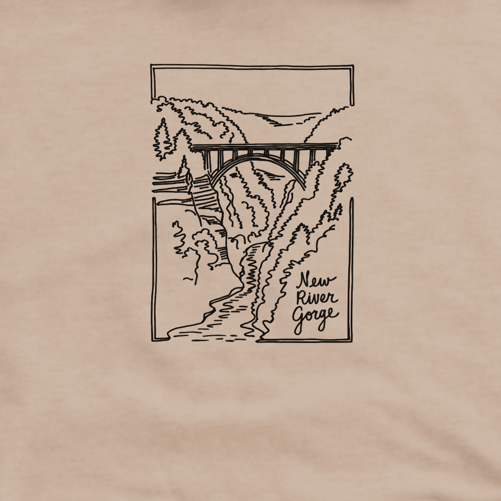 New River Gorge Line Drawing Crewneck Sweatshirt