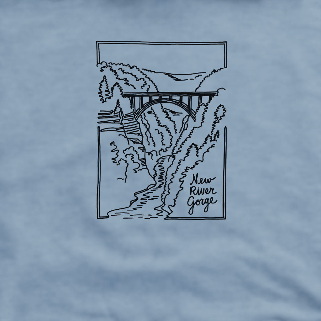 New River Gorge Line Drawing Crewneck Sweatshirt
